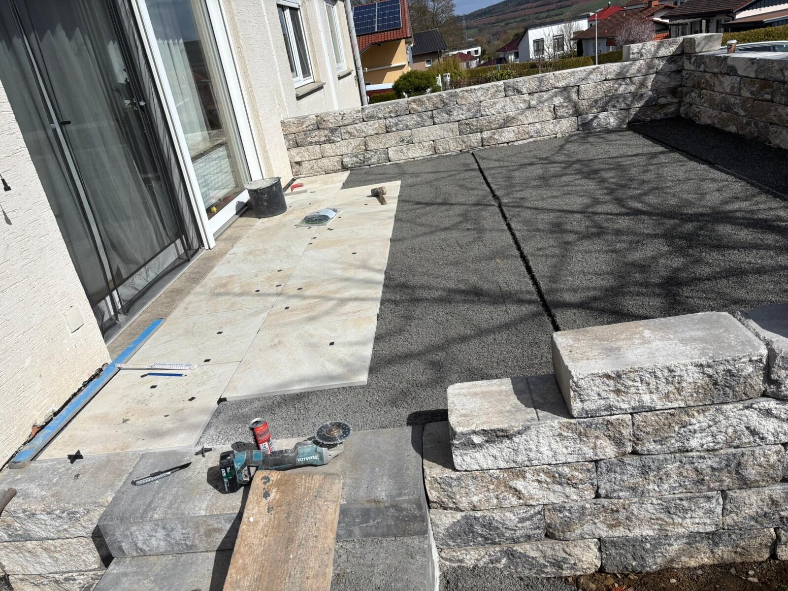 Terrasse mit Platten- und Pflasterbelag — Projekt 14 von Pflasterdonner