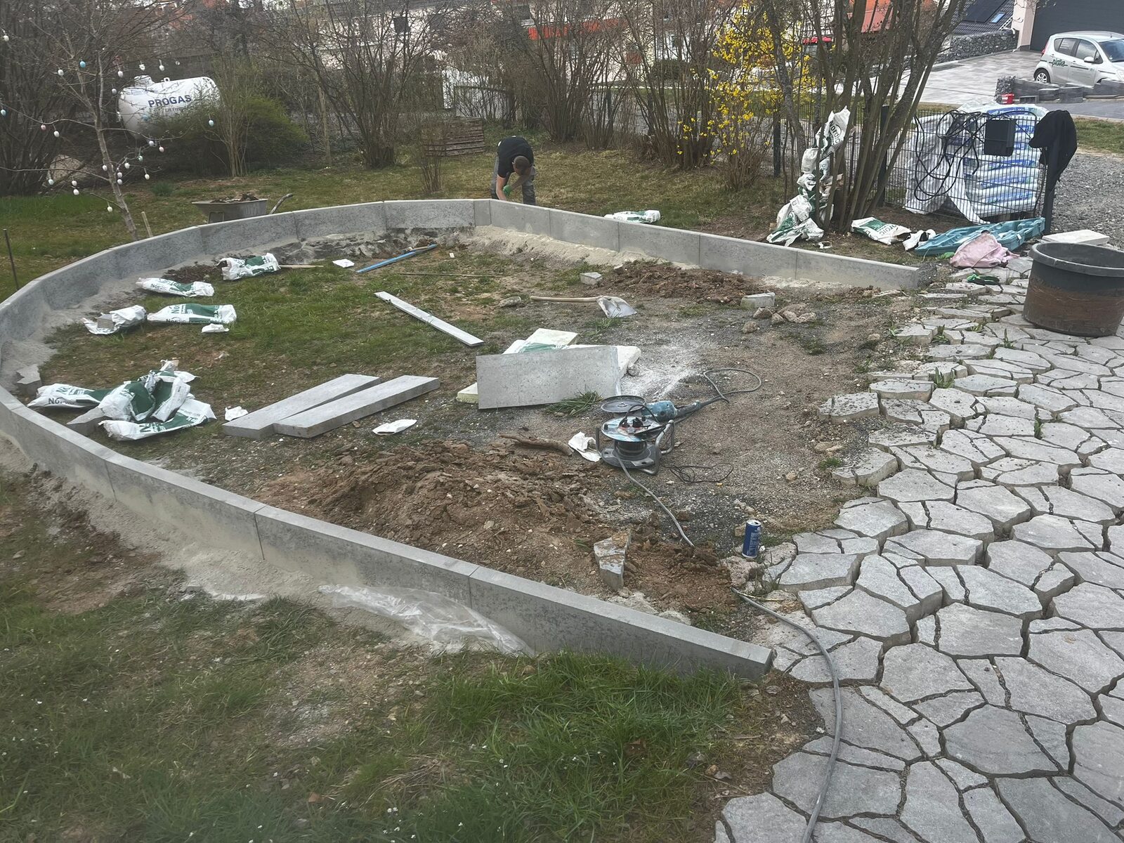 Terrasse mit Platten- und Pflasterbelag — Projekt 16 von Pflasterdonner