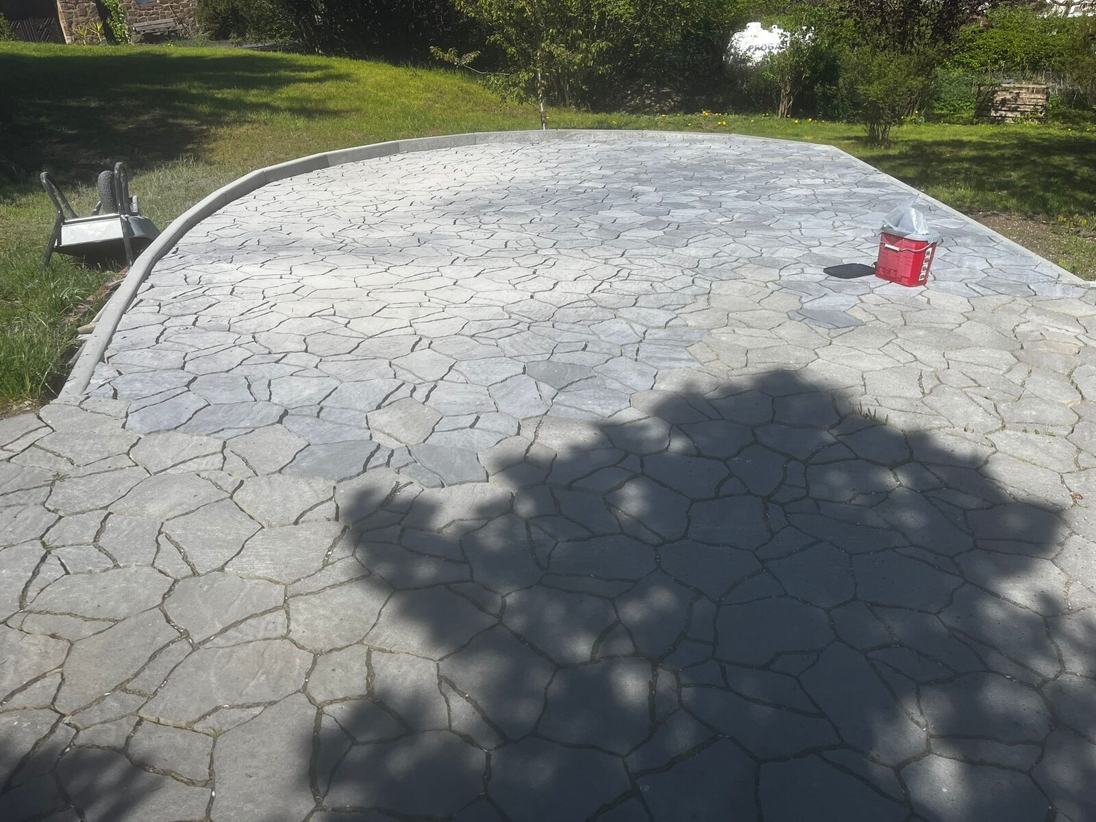 Terrasse mit Platten- und Pflasterbelag — Projekt 17 von Pflasterdonner