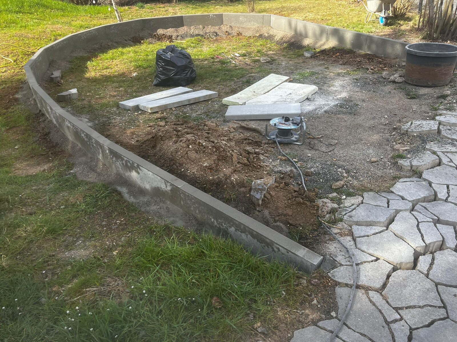 Terrasse mit Platten- und Pflasterbelag — Projekt 18 von Pflasterdonner