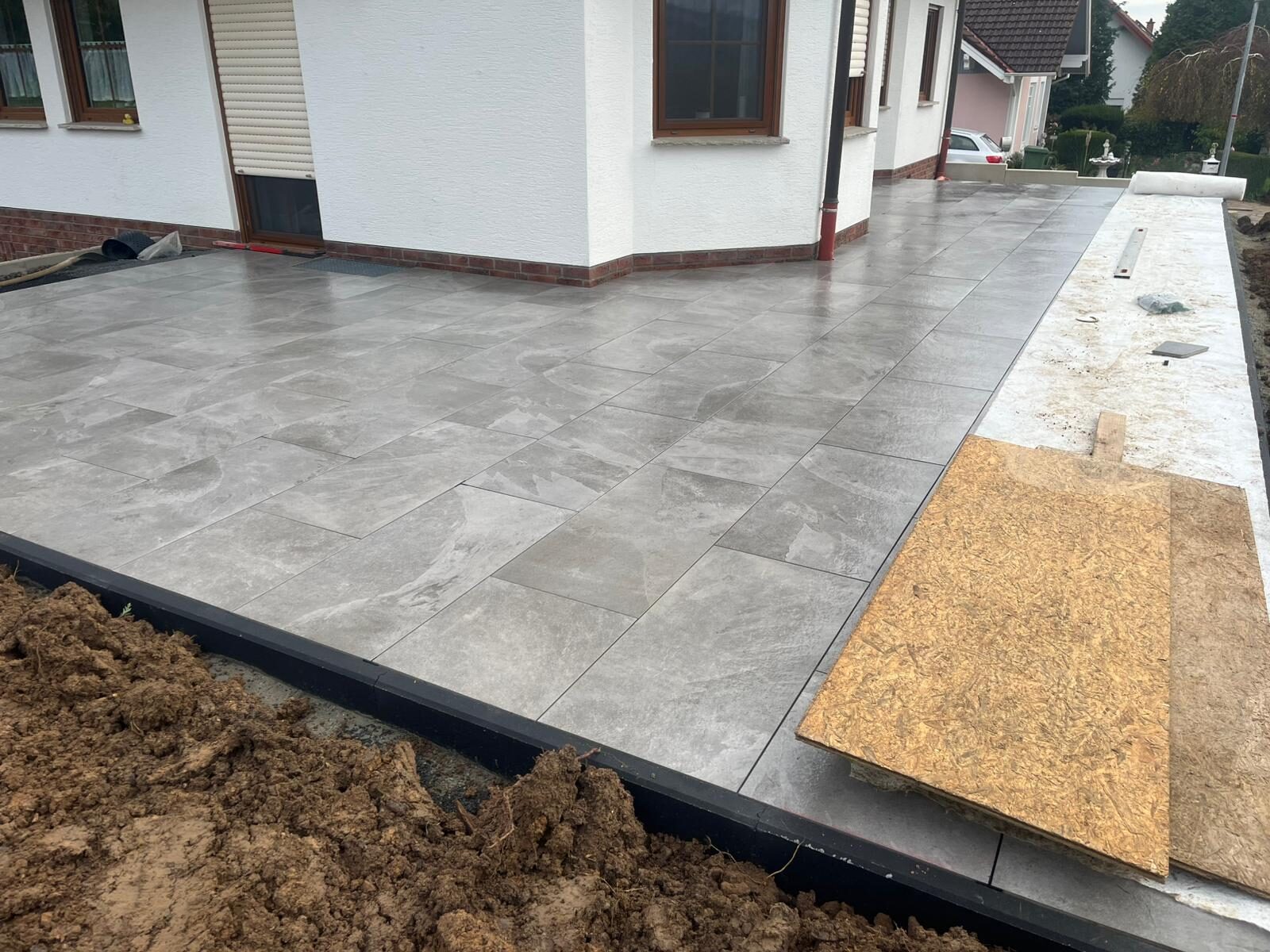 Terrasse mit Platten- und Pflasterbelag — Projekt 19 von Pflasterdonner