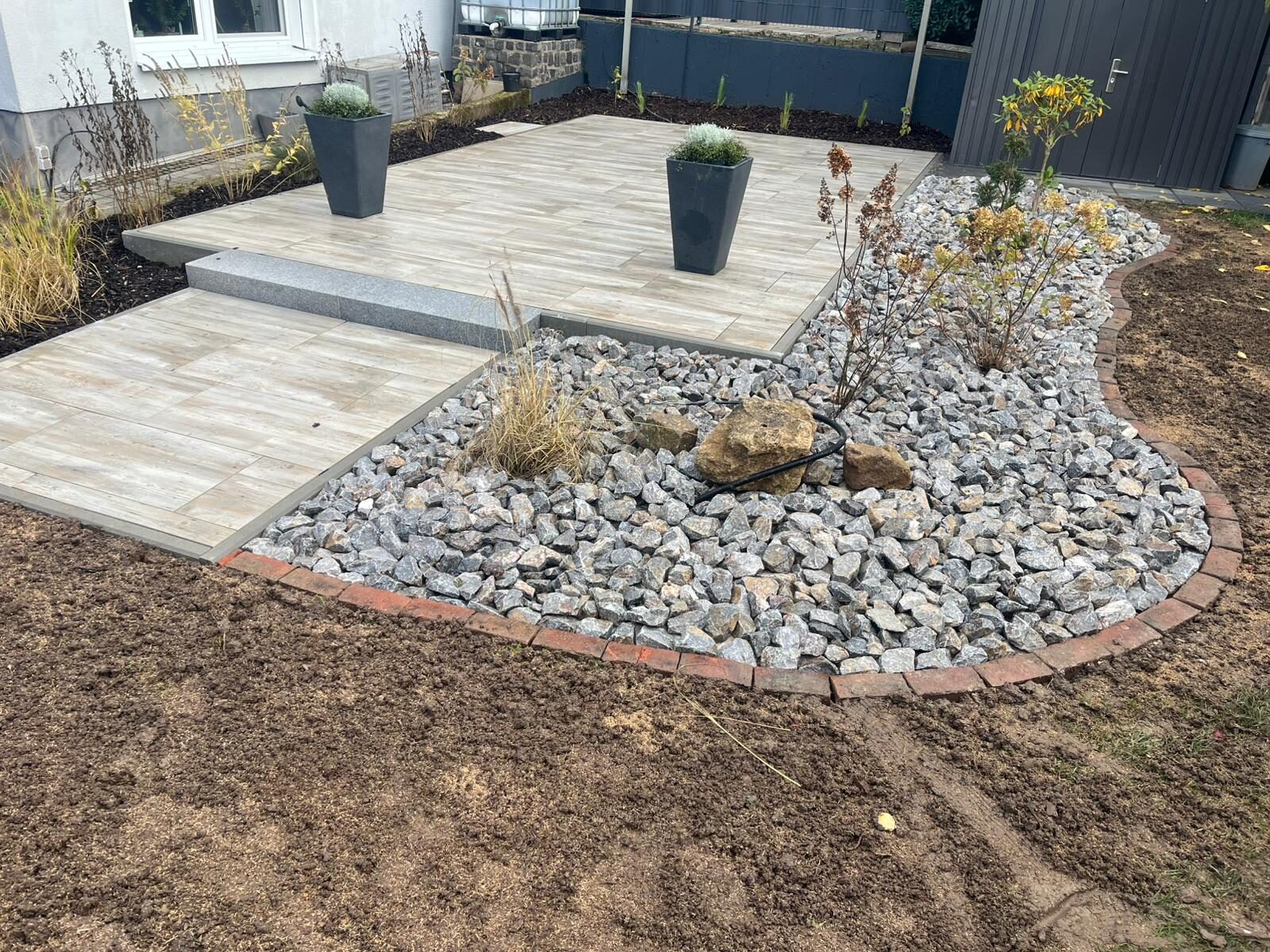 Terrasse mit Platten- und Pflasterbelag — Projekt 20 von Pflasterdonner
